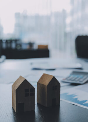 Real estate agent and customer signing contract to buy house, in Real estate agent and customer signing contract to buy house, insurance or loan real estate.rent a house,get insurance or loan real estate or property.
