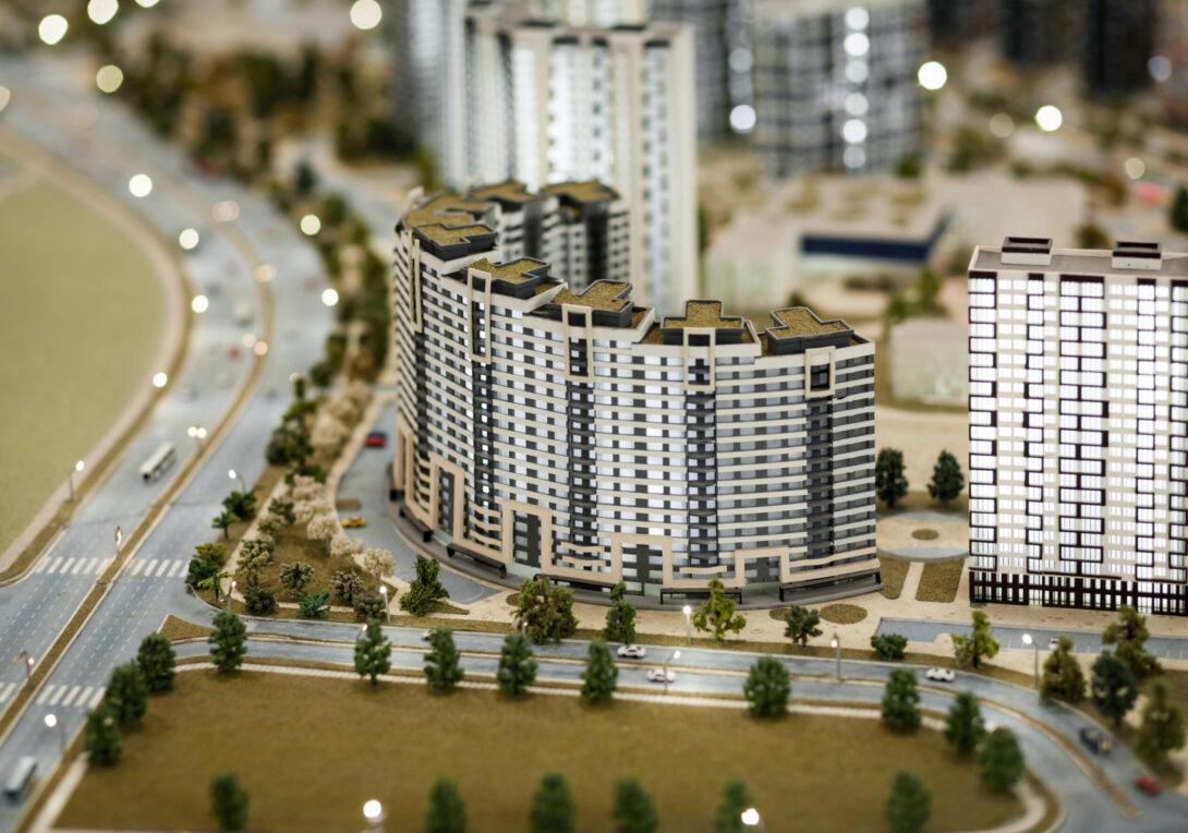 realistic mock up city realistic mock up city in Europe make with small scale building model